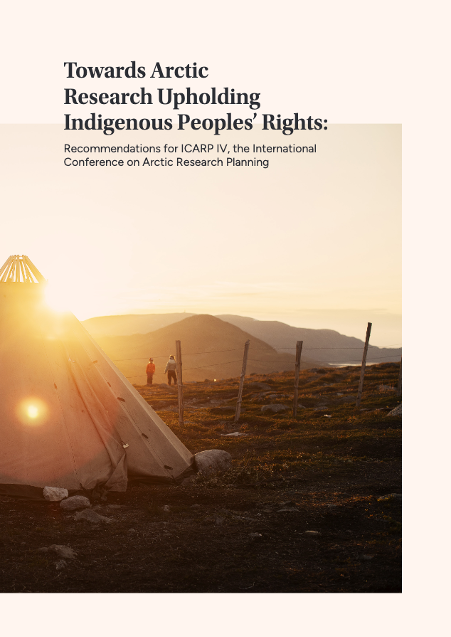 Towards Arctic Research Upholding Indigenous PeoplesRights Title page